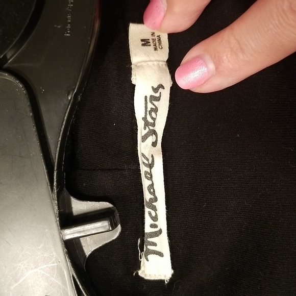 💕MICHAEL STARS💕 Reversible Bath Robe ~ Black & White Geometric Print Medium - Picture 6 of 8